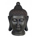Sculpture Tête Bouddha XXL, Mod Magnésie Ambré, H 71 cm