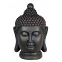 Statuette XL ethnique : Buste Bouddha XL, Gris vieilli, H 65 cm