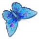 Papillon Mural XL en Fer : Collection Blue Ice, L 49 cm