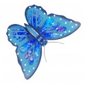 Papillon Mural XL en Fer : Collection Blue Ice, L 49 cm
