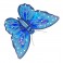 Papillon Mural en Fer : Collection Blue Ice, L 49 cm