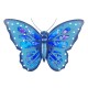 Papillon Mural XL en Fer : Collection Blue Ice, L 49 cm