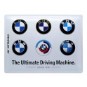 Plaque 3D métal BMW : Logo Evolution, L 40 x H 30 cm