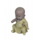 Figurine Petit Moine Kung Fu Vert, Coll. Baby Zen, H 11 cm