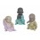 Set 3 Figurines Petit Moine Kung Fu, Coll. Baby Zen, H 11 cm