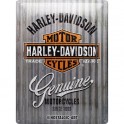 Plaque 3D Métal Harley Davidson : Parking Only, 30 x 40 cm