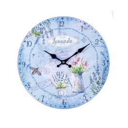 Horloge murale lavande de Provence, Mod 4, 34 cm