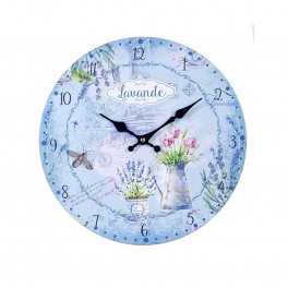 Horloge murale lavande : Modèle Provence d'antan. D 34 cm