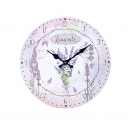 Horloge murale lavande de Provence, Mod 4, 34 cm