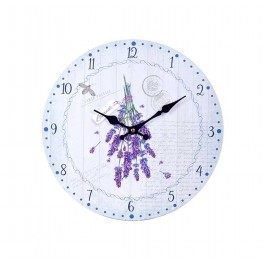 Horloge murale lavande de Provence, Mod 4, 34 cm