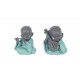 Set de 3 Mini-Moines de la Sagesse Assis 2, Collection Baby Zen, H 7,5 cm