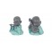 Set de 3 Mini-Moines de la Sagesse Assis 2, Collection Baby Zen, H 7,5 cm