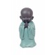 Set 3 Figurines Moines Méditation, 3 Couleurs Baby Zen en Résine, H 17 cm