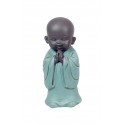 Figurines Moines Méditation en résine : Modèle Bleu, H 17 cm