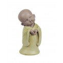 Figurines Moines Méditation en résine : Modèle Jaune, H 17 cm