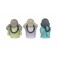 Set de 3 Mini-Moines de la Sagesse Assis 2, Collection Baby Zen, H 7,5 cm