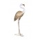 Figurine Métal Tropicale : Flamant Rose, Design Or, H 85 cm