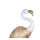 Figurine Métal Tropicale : Flamant Rose, Design Or, H 85 cm