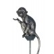 Grande Statuette sur Socle : Petit Singe en résine Antic Line, H 107 cm