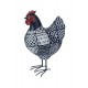 Poule, Motifs rétros allover, Collection Authentique, Hauteur 26 cm