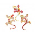 Gecko mural en résine Mod 1 MARRAKECH, H 9 cm