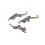 Déco Lézards : Set de trois geckos. Coll Argent & Or. L 21 cm
