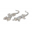 Déco : Set de deux geckos en résine. Coll Reptile. L 25 cm