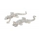 Déco : Set de deux geckos en résine. Coll Reptile. L 25 cm