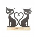Statuette Chat : Modèl Ethnik Indigo, H 28 cm