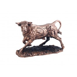 Statuette Taureau Design XL, Finition Rouge Brillant, L 51 cm