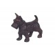 Figurine Intérieur/Extérieur : Chien Scottie en Fonte, H 11,5 cm