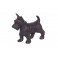 Figurine Intérieur/Extérieur : Chien Scottie en Fonte, H 11,5 cm