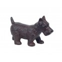 Figurine Extérieur Métal : Chien Scottie en Fonte, L 23 cm