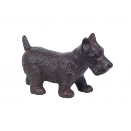 Figurine Extérieur Métal : Chien Scottie en Fonte, L 23 cm