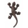 Patère murale Gecko : Lézard en fonte, L 12 cm.