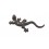 Gecko en Fonte à poser, Style Rustique et Longueur 23 cm