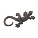Gecko en Fonte à poser, Style Rustique. L 23 cm