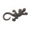 Petite Patère Lézard en fer forgé, H 17 cm
