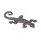 Gecko en Fonte à poser, Style Rustique et Longueur 22 cm