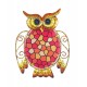 Chouette murale Métal : Modèle Orange, Collection Victoria, H 24 cm