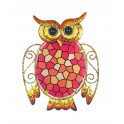 Chouette murale Métal : Modèle Orange, Collection Victoria, H 24 cm