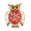 Chouette murale Métal : Modèle Orange, Collection Victoria, H 24 cm