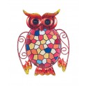 Chouette murale Métal : Modèle Rouge, Collection Victoria, H 24 cm