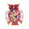 Chouette murale Métal : Modèle Rouge, Collection Victoria, H 24 cm