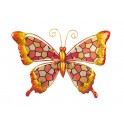 Papillon Mural en Fer : Collection Victoria, Orange, L 26 cm