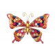 Papillon Mural en Fer : Collection Victoria, Rouge, L 32 cm
