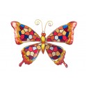 Papillon Mural en Fer : Collection Victoria, Rouge, L 32 cm