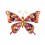 Papillon Mural en Fer : Collection Victoria, Rouge, L 32 cm