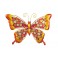 Papillon Mural en Fer : Collection Victoria, Orange, L 32 cm