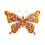 Papillon Mural en Fer : Collection Victoria, Orange, L 32 cm